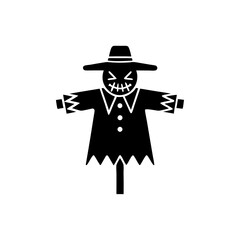 creative details Scarecrow Icon Vector Illustration