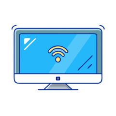 smart tv icon, smart tv vector illustration-simple illustration of smart tv, perfect for smart tv logos and icons