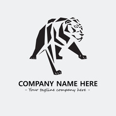 Phanter illustration black and white for logo company vector image
