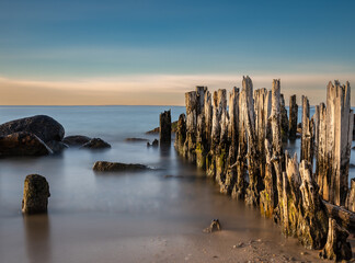 Sunset time on a Cape Cod beach