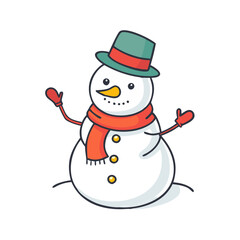 snowman icon, snowman vector illustration-simple illustration of snowman, perfect for snowman logos and icons