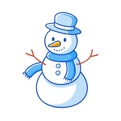 snowman icon, snowman vector illustration-simple illustration of snowman, perfect for snowman logos and icons