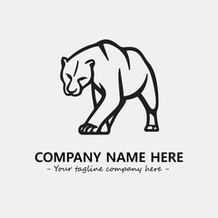 Phanter illustration black and white for logo company vector image
