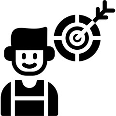 Leadership Goals Glyph Icon