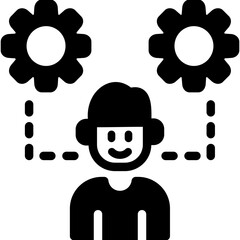 Leadership Coaching Glyph Icon