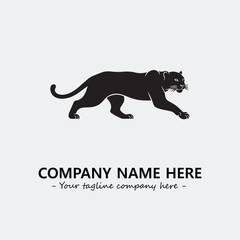 Phanter illustration black and white for logo company vector image
