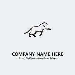 Phanter illustration black and white for logo company vector image
