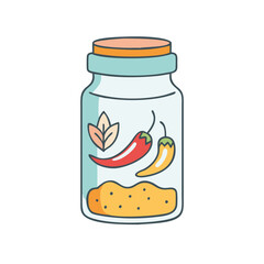 spice jar icon, spice jar vector illustration-simple illustration of spice jar, perfect for spice jar logos and icons