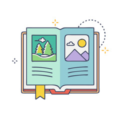 storybook icon, storybook vector illustration-simple illustration of storybook, perfect for storybook logos and icons
