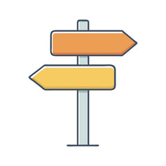 street sign icon, street sign vector illustration-simple illustration of street sign, perfect for street sign logos and icons