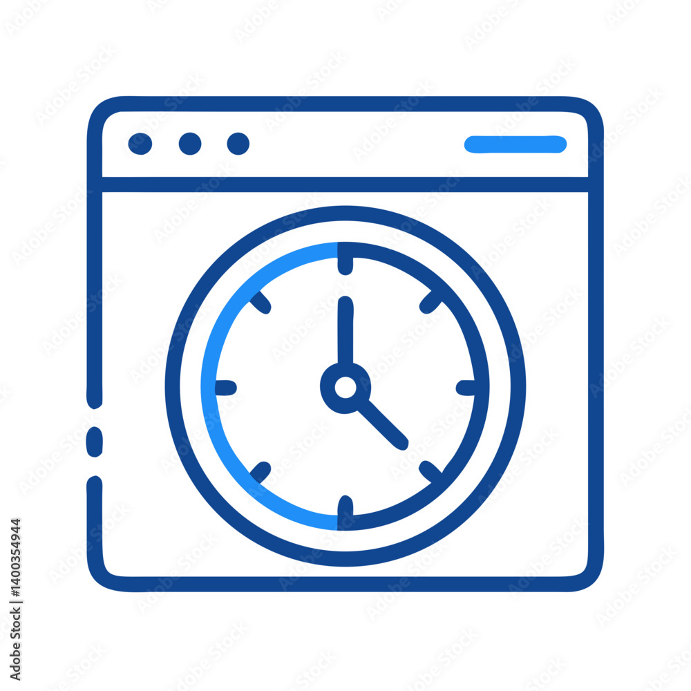 Leinwandbilder clock interface icon representing time management and scheduling