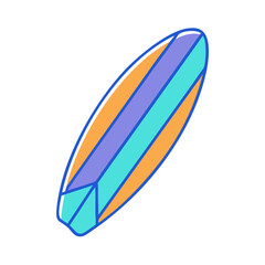 surfboard icon, surfboard vector illustration-simple illustration of surfboard, perfect for surfboard logos and icons