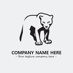 Phanter illustration black and white for logo company vector image
