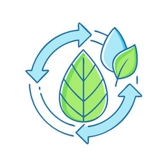 sustainability leaf icon, sustainability leaf vector illustration-simple illustration of sustainability leaf, perfect for sustainability leaf logos and icons