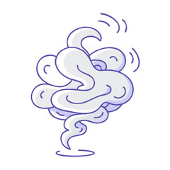 Obraz premium swirling smoke effect icon, swirling smoke effect vector illustration-simple illustration of swirling smoke effect, perfect for swirling smoke effect logos and icons