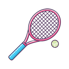 tennis racket icon, tennis racket vector illustration-simple illustration of tennis racket, perfect for tennis racket logos and icons