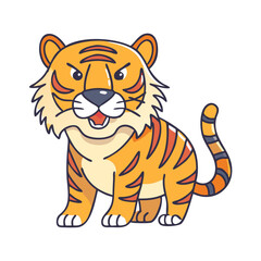 tiger icon, tiger vector illustration-simple illustration of tiger, perfect for tiger logos and icons