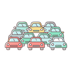 traffic jam icon, traffic jam vector illustration-simple illustration of traffic jam, perfect for traffic jam logos and icons