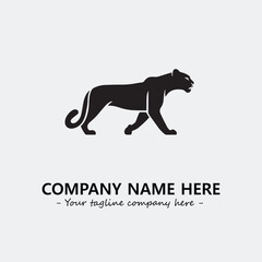 Phanter illustration black and white for logo company vector image
