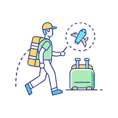 traveler icon, traveler vector illustration-simple illustration of traveler, perfect for traveler logos and icons