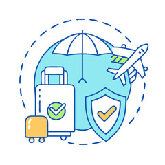 travel insurance icon, travel insurance vector illustration-simple illustration of travel insurance, perfect for travel insurance logos and icons