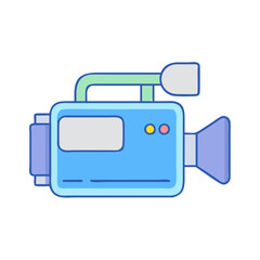 video camera icon, video camera vector illustration-simple illustration of video camera, perfect for video camera logos and icons