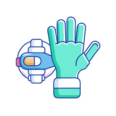 Fototapeta premium vr gloves icon, vr gloves vector illustration-simple illustration of vr gloves, perfect for vr gloves logos and icons