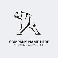 Phanter illustration black and white for logo company vector image
