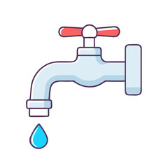 water faucet icon, water faucet vector illustration-simple illustration of water faucet, perfect for water faucet logos and icons