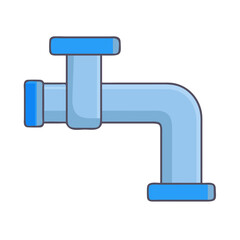 water pipe icon, water pipe vector illustration-simple illustration of water pipe, perfect for water pipe logos and icons