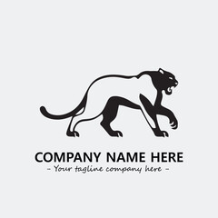 Phanter illustration black and white for logo company vector image
