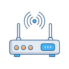 wifi router icon, wifi router vector illustration-simple illustration of wifi router, perfect for wifi router logos and icons