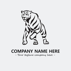 Phanter illustration black and white for logo company vector image
