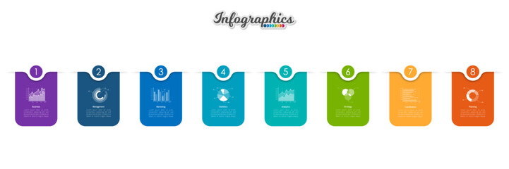 Infographic timeline template can be used for chart, diagram, web design, presentation, advertising, history