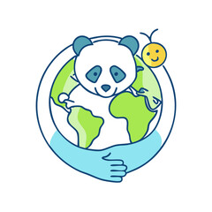 world wildlife fund symbol icon, world wildlife fund symbol vector illustration-simple illustration of world wildlife fund symbol, perfect for world wildlife fund symbol logos and icons