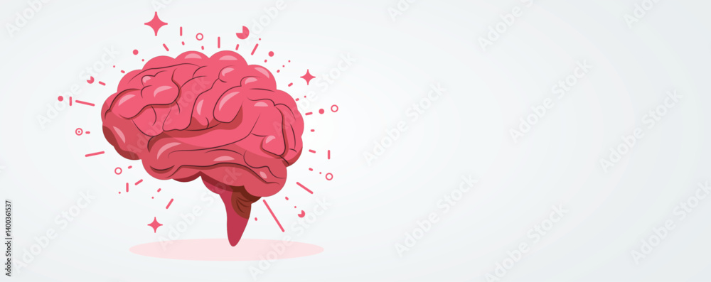 Poster digital brain artificial intelligence concept