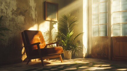 Modern living room with clean, minimal design and natural light, embodying simplicity and elegance.