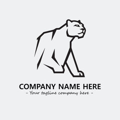 Phanter illustration black and white for logo company vector image
