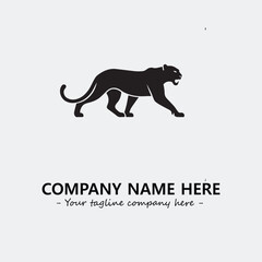 Phanter illustration black and white for logo company vector image
