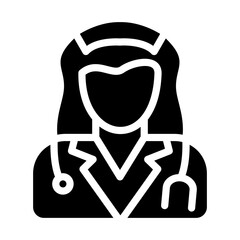 Vector Design Lady Doctor Icon Style