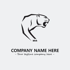 Phanter illustration black and white for logo company vector image

