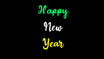 Happy new year text design for inspirational and motivational quotes, typography, modern and stylish motivational quotes typography slogan.