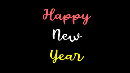 Happy new year text design for inspirational and motivational quotes, typography, modern and stylish motivational quotes typography slogan.