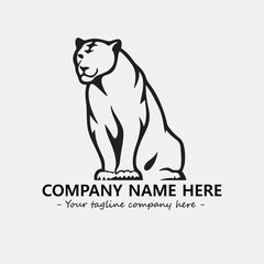 Phanter illustration black and white for logo company vector image
