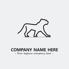 Phanter illustration black and white for logo company vector image
