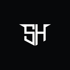 Fototapeta premium Modern Construction Logo with Symmetrical Design