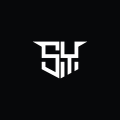 Fototapeta premium Modern Construction Logo with Symmetrical Design