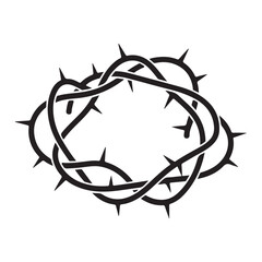 Crown of Thorns Vector Illustration