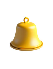 Isolated Yellow Metal Bell Ringing for Celebrations and Announcements