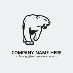 Phanter illustration black and white for logo company vector image
